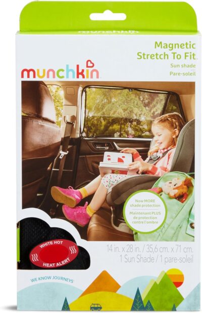Munchkin® Brica® Magnetic Stretch to Fit™ Sun Shade, Black, 1 Pack - Image 6