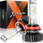 SEALIGHT H1 1 LED Bulbs for H9 H8 Light Bulbs, SuperBright 6000K White, 1:1 Size Plug-N-Play Design, Canbus Eror Free AntiHyper Flashing, Pack of 2