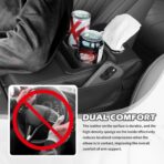 4 in 1 Center Console Cover,Multifunctional Car Armrest Storage Box with Cup Holder& Phone Holder& Car Tissue Holder,7.68 * 13.98" Arm Rest Cover for Cars with 2 Side Pockets - Image 4