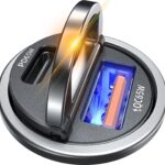 AKESR 65W USB C Car Charger Fast Charging，12V USB Outlet Accesorios para Carro，Cigarette Lighter USB Charger，Car Phone Charger for iPhone/17/16/15/14/13 Samsung S25 S24 S23Google Android