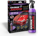 SHINE ARMOR Fortify Quick Coat High Performance Ceramic Coating, Car Wax Spray, Hydrophobic Top Coat Polish and Polymer Paint Sealant Protection for Vehicle Leather Seat, Tires, Bumpers, Rims Made in