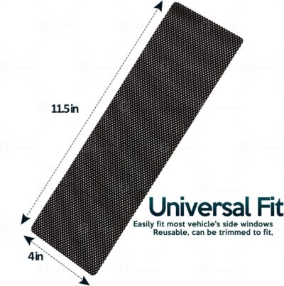 ZONETECH Cling Glare Reducer Sun Shade Side Window Car Curtains UV Rays Visor Protection,Universal Fit Protects from Sun-Rays - for All Year Round Use. Perfect for Road Trips 2-Pack - Image 3