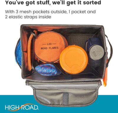 High Road Carganizer Car Storage Organizer with Lid - Multipurpose Small Car Storage Box, Back or Front Seat Organizer, Auto Console or Trunk Organizer - Univeral Fit in All Vehicles - Image 5