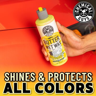 Chemical Guys Butter Wet Wax - Deep Wet Shine Car Wax for Cars, Trucks, SUVs, RVs, and More, Easy On/Off Liquid Formula, Banana Scent - 16 fl oz - Image 9