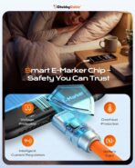 chubbycable Chubby 2.0 USB C 240W Fast Charging Cable Silicone Soft Durable USB C Cable Extra Thick Charger Cord Compatible with iPhone 17-15 Series iPad, Orange, Type-C to Type-C, 3.3FT - Image 4