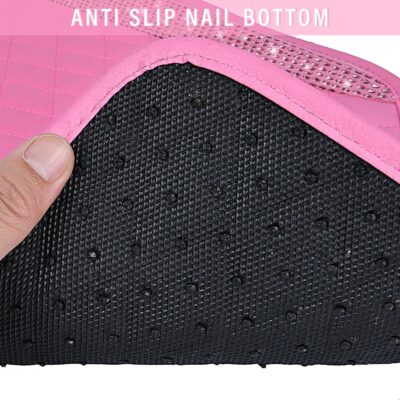 CAR PASS Bling Leather Car Mats Shining Diamond Floor Mats Crystal Rhinestones Sparkly Glitter Carpet Anti-Slip Waterproof Pad Universal Fit for Automotive SUV, Sedan, Van, 5pcs for Girl Women Pink - Image 7