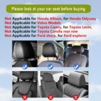 Car Headrest Pillow, Adjustable Head Rest Pillow for Car Seat, Head Neck Support for Kids Adults Travel Sleeping, Fit for Headrest with Poles (Black) - Image 2