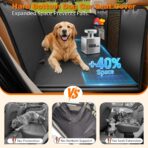 URPOWER PU Leather Backseat Extender for Dogs, Hard Bottom Dog Car Seat Cover for Back Seat, Waterproof Dog Car Hammock Anti-Scratch Pet Rear Seat Protector Travel Bed for Car and SUV - Image 2