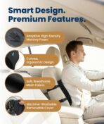 Everlasting Comfort Lumbar Support Pillow for Office Chair - Memory Foam Back Cushion for Car Seat - Promotes Better Posture, Back Pain Relief - Ideal Gaming and Desk Chairs Work and Home Essentials - Image 3