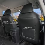 Lolcar RAV4 Seat Covers Custom Fit for Toyota RAV4(Gasoline) 2019 2020 2021 2022 2023 2024 2025 LE,XLE,XLE Premium,Limited,Airbag Compatible,Car Seat Cover Full Set for SUV, Waterproof Leather(Black) - Image 3