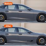 Zhizhong Car Sport Decal,16 Inch Vinyl Sticker Fit for All Cars Side (Matte Black) - Image 2