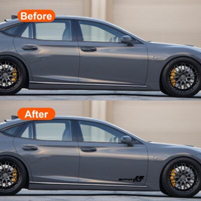 Zhizhong Car Sport Decal,16 Inch Vinyl Sticker Fit for All Cars Side (Matte Black) - Image 2