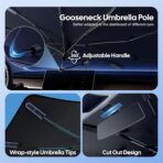Econour Windshield Sun Shade Umbrella for Car | Medium Foldable Car Sunshade | UV & Heat Protection Front Window Sun Shield, Keeps Interior Cool, Fits Sedans SUVs & Trucks (57” x 33”) - Image 5