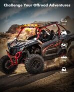 Auxbeam 6 Modes Amber White Series 4 Inch 120W Strobe LED Pod Lights Dual Color Auxiliary Offroad Light Bar Spot Flood Combo Flashing Fog Lights A-Pillar Bumper Grille Mount, Pair - Image 6