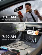 120W for iPhone 17 16 Pro Max Car Charger USB C Fast Charge, 4-Port Car Charger Cigarette Lighter Adapter, Dual 60W USBC & USB-A Multiport Car Adapter for iPhone 17 Pro/15/14/13, Galaxy S26/S25, iPad - Image 4