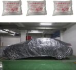 3 pcs Plastic Car Cover,Universal Disposable Car Covers,Waterproof Clear Car Cover for SUV, Sedan with Elastic Band for Outdoor Snow/Rain Weather Protection(15.7ft x 24.6ft)