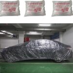 3 pcs Plastic Car Cover,Universal Disposable Car Covers,Waterproof Clear Car Cover for SUV, Sedan with Elastic Band for Outdoor Snow/Rain Weather Protection(15.7ft x 24.6ft)