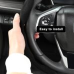 Premium Suede Car Steering Wheel Cover, Non-Slip Segmented, Suitable for Car, SUV, Truck, O/D Shape, 14.5-16inches Steering Wheel Protector,Universal Auto Accessories (Black, 2pcs) - Image 7