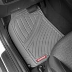 Motor Trend & BDK Heavy Duty Gray Rubber Car Mats Full Set - Universal Trim-to-Fit All Weather Floor Mats - Floor Mats for Car Accessories - Front & Back Interior Floor Mats for Truck Accessories - Image 2