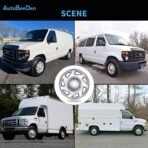 Ford 4-Pack Hubcaps: Wheel Covers Compatible with Ford Van 1998-2023, Truck & Econoline; 16 inch Silver - Image 7