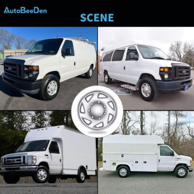 Ford 4-Pack Hubcaps: Wheel Covers Compatible with Ford Van 1998-2023, Truck & Econoline; 16 inch Silver - Image 7