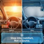 Funny Dog Car Sun Shade for Windshield - Cool Husky & French Bulldog in Hawaiian Shirts - 170T Silver Coated UV Reflector - Heat Shield for Cars, SUVs, Trucks (Standard(63"x31.5" / 160cm x 80cm)) - Image 7