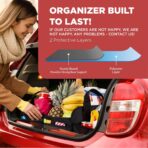 TRUNKCRATEPRO Car Organizers and Storage Premium Adjustable Multi Compartments Car Storage Organizer | Portable and Foldable SUV Trunk Organizer for Car (Standard Size, 20.86"L x 13.4"W x 10"H )-Black - Image 5