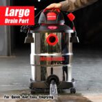 Shop-Vac 12 Gallon 6.0 Peak HP Wet/Dry Vacuum, Stainless Steel Tank, 3 in 1 Function Portable Shop Vacuum with Attachments, Drain Port, Ideal for Jobsite, Garage & Workshop. 5926211 - Image 2
