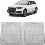 helloleiboo Graphene Car Windshield Sun Shade – 59" x 33" Foldable Car Sun Shade, Advanced Heat Absorption & UV Protection, Universal Fit for Cars, SUVs & Trucks