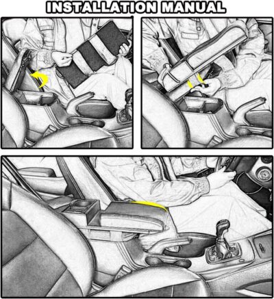 Car Center Console Cover 3 in 1, Auto Center Console Pad with Cup Holder and Phone Holder,PU Leather Auto Armrest Cover Protector,Waterproof Universal car armrest Cover for Most Vehicle - Image 5
