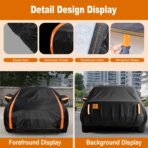 Car Cover Waterproof All Weather for Automobiles Winter Snowproof Rain UV Protection Heavy Duty Outdoor Sedan Car Cover & Car Snow Cover Universal Fit for Sedan Length Up to 194’’ - Image 5