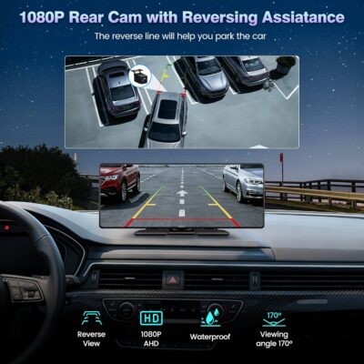 Carplay Screen for Car, 10.26'' Upgrade Wireless CarPlay & Android Auto Car Play Screen with 60PFS,1080P Backup Camera (with a Camera Bracket), GPS Navigation, Voice Control for All Vehicles - Image 4