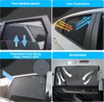 XCBYT Car Window Shade for 2019-2024 Toyota RAV4 Window Covers Side Window Sun Shade Car Window Shade for Baby with Breathable Mesh Insulate Heat and UV for Sleep Camping Breastfeeding - Image 4