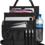 Car Front Seat Organizer Backseat Organizer with Dedicated Tablet Laptop Storage Adjustable Shoulder Strap Cup Holder Truck Seat Storage Universal Fits for Most of Car