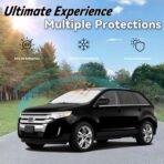 Windshield Sun Shade for Ford Edge 2007-2014, Car Front Window Sunshade with 240T Sun Visor Protector Blocks UV Rays Heat Sun Shield Accessories - Image 3