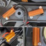 Huli 2Pcs H11/H8/H9 LED Load Resistor Kit 50W Headlight Bulb Relay Harness Adapter Anti Flicker Harness Resistor Kit for LED Lights,Fog Lights,Headlights(H11/H8/H9) - Image 6