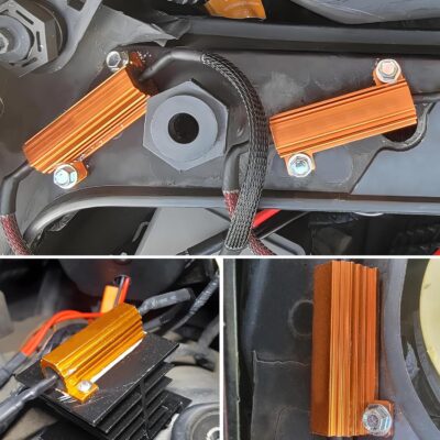 Huli 2Pcs H11/H8/H9 LED Load Resistor Kit 50W Headlight Bulb Relay Harness Adapter Anti Flicker Harness Resistor Kit for LED Lights,Fog Lights,Headlights(H11/H8/H9) - Image 6