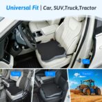 Wedge Car Seat Cushion for Better Visibility & Sciatica Pain Relief - High Density Memory Foam, Non-Slip Ergonomic Car Seat Cushion for Driving, Universal Fit for Car, SUV,Truck & Tractor - Image 7