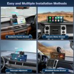 Carplay Screen for Car, 10.26'' Upgrade Wireless CarPlay & Android Auto Car Play Screen with 60PFS,1080P Backup Camera (with a Camera Bracket), GPS Navigation, Voice Control for All Vehicles - Image 7