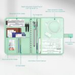 FINPAC Car Document Holder, Vehicle Registration and Insurance Card Holder, Auto Glove Box Organizer Owner Manual Presenter Pouch, Automotive Paperwork Organizer, Sage Green - Image 2