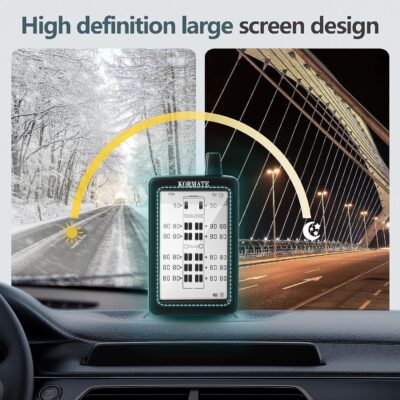 TPMS Tire Pressure Monitoring System 18 Sensors Displayed Vertically,All Tires Pressure and Temp simultaneously,Solar Power,for RV,semi Truck,Motorhome,5th Wheel,(Cap Sensor, 18 Sensors) - Image 5