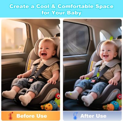 XCBYT Tucson Window Shades for 2015-2020, 4PCS Side Window Sun Shades with Breathable Mesh, Magnetic Car Window Covers for Baby & Privacy, UV Protection & Heat Insulation - Image 3