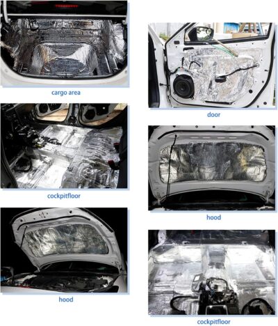 uxcell Heat Sound Deadening Insulation Mat Deadener Pad Car Auto Exhaust Muffler Hood Door Waterproof 394mil 6.4sqft 40x24inch for Car - Image 5