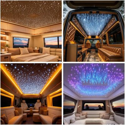 GIDERWEL Fiber Optic Light for Car/Ceiling Star Lighting,Music/APP Control Starlight Headliner Kit,Car Atmosphere Lamp with RF Remote 200pcs 0.03in 6.5ft Fiber Cable RGBW LED Light Engine - Image 3