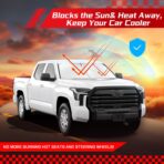 ARISMOTOR Windshield Sun Shade for Toyota Tundra (Limited, SR5, Platinum, TRD Pro) 2022-2025 2026, Custom Fit Foldable Front Window Sunshade Sun Visor Protector, Block UV Rays Keep Your Car Cooler - Image 7