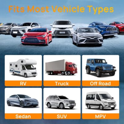 2025 RV Tire Pressure Monitoring System,0-87 PSI Tire Pressure Monitor System with Solar Charge,TPMS with 4 Sensors&6 Alarm Modes, Color LCD&Car Temperature Display for RV Trailer - Image 7