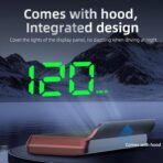 New Auto Dimming HUD with Sunshade, 3.5" Large Screen White Heads Up Display for Cars, USB Powered Digital GPS Speedometer, Applicable for All Vehicles - Image 3