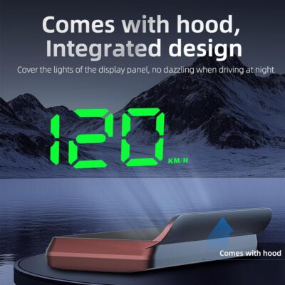 New Auto Dimming HUD with Sunshade, 3.5" Large Screen White Heads Up Display for Cars, USB Powered Digital GPS Speedometer, Applicable for All Vehicles - Image 3