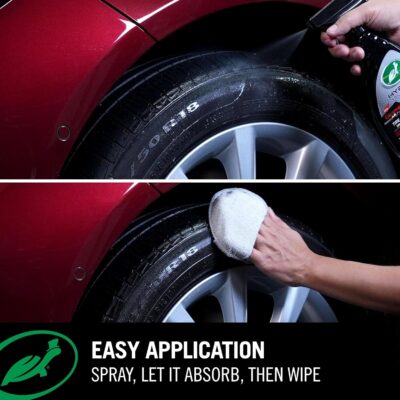 Turtle Wax Hybrid Solutions Graphene Acrylic Tire Shine Spray Coating, Long-Lasting Rich Black Shine, No-Sling, Water-Resistant Tire Dressing with UV and Dirt Repellent Protection, 23oz (Pack of 1) - Image 5