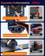 Qifutan Dash Mounted Holders Phone Holders for Your Car Phone Mount for Car Windshield Dashboard Air Vent Universal Desk Mounts Hands Free Automobile Cell Phone Holder Fit for iPhone Smartphone - Image 6